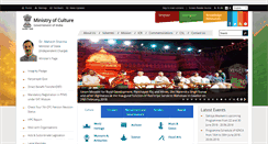 Desktop Screenshot of indiaculture.nic.in
