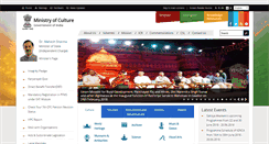 Desktop Screenshot of indiaculture.gov.in