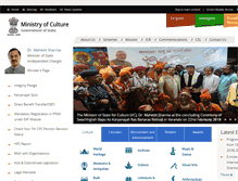 Tablet Screenshot of indiaculture.gov.in